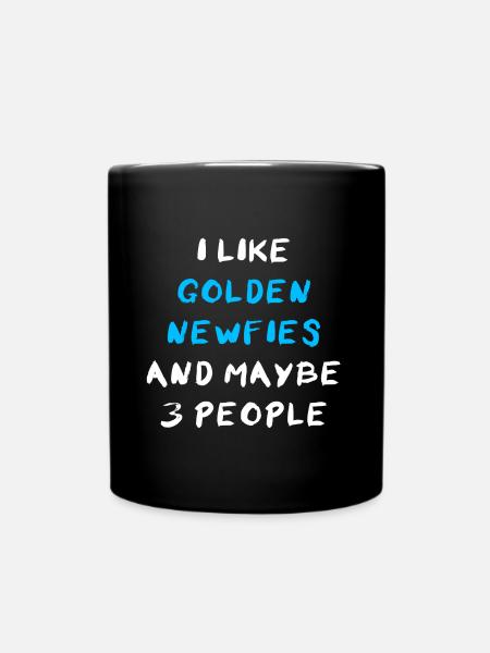 Golden Newfie - Tasse einfarbig - Schwarz