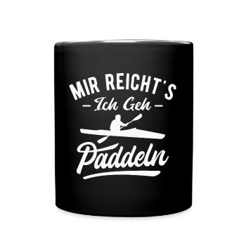 Paddeln Paddelboot Kajak Kajakfahren - Tasse einfarbig - Schwarz - Vorne