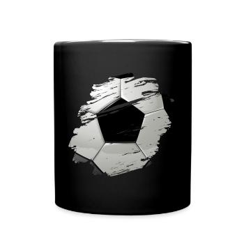 Fussball Liebe - Tasse einfarbig - Schwarz - Vorne