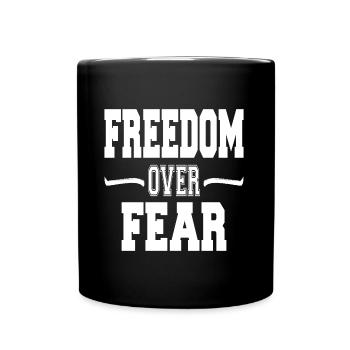 LA LIBERTÉ PLUTÔT QUE LA PEUR - Mug uni - noir - Devant