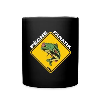 OBV - Pêche Fanatik – Poisson sautant - Mug uni - noir - Devant