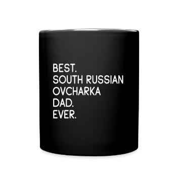 South Russian Ovcharka Dad - Full Colour Mug - black - Front