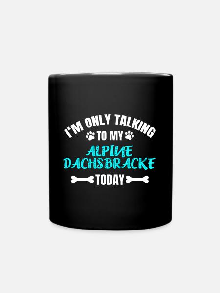 Alpine Dachsbracke - Tasse einfarbig - Schwarz