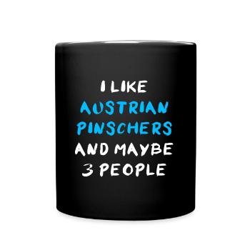 Austrian Pinscher - Tasse einfarbig - Schwarz - Vorne
