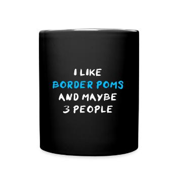 Border Pom - Full Colour Mug - black - Front