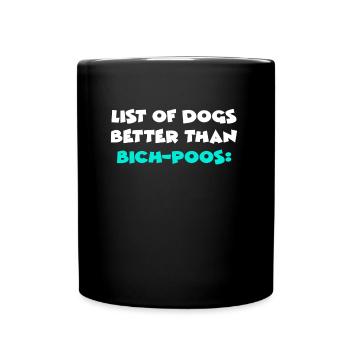 Bich-Poos - Mug uni - noir - Devant