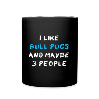 Bull Pug - Full Colour Mug - black - Front