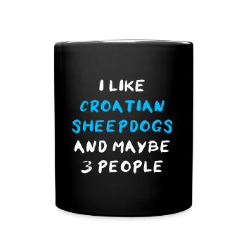 Chien de berger croate - Mug uni - noir - Devant