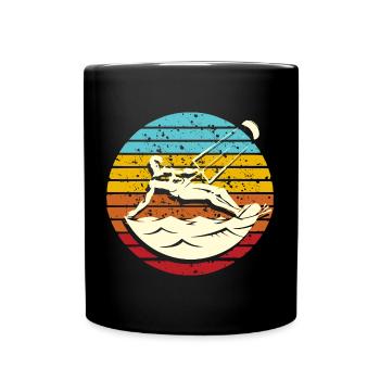 Kitefigur Kitesurfen Kiting - Tasse einfarbig - Schwarz - Vorne