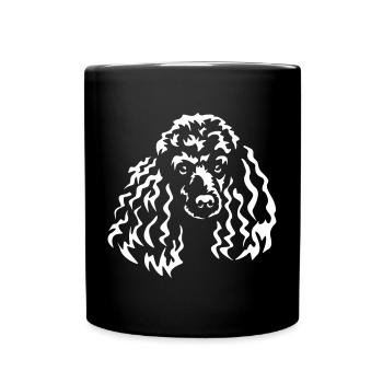 Poodle Head "Black Edition" - Full Colour Mug - black - Front