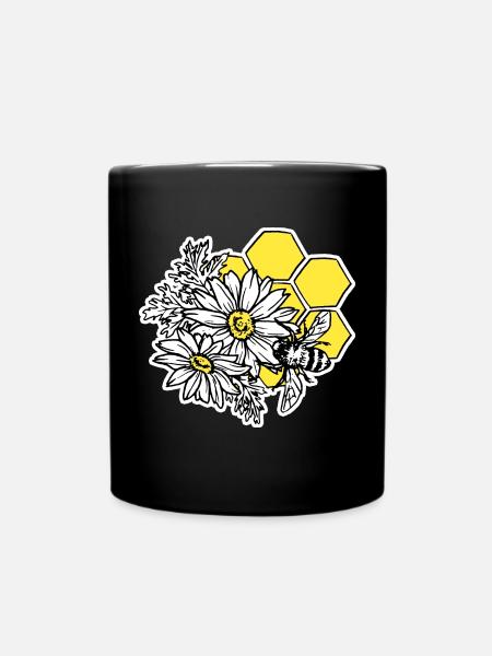 Honigbiene Geschenkidee für Imker und Bienenfreund - Tasse einfarbig - Schwarz