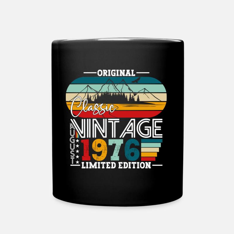 Né en 1976 cadeau de 46e anniversaire August Fun - Mug uni - noir