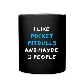 Pitbull de poche - Mug uni - noir - Devant