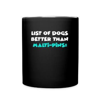 Épingles Malti - Mug uni - noir - Devant