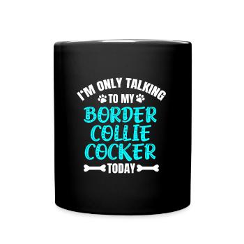 Border Collie Cocker - Mug uni - noir - Devant