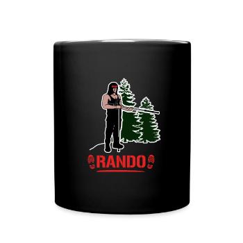 RANDO (marche) - Mug uni - noir - Devant