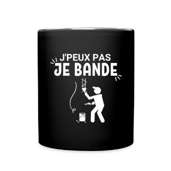 Je peux pas je bande cadeau homme jointeur - Mug uni - noir - Devant