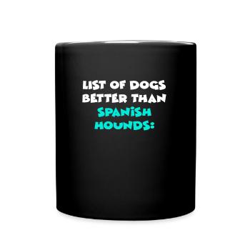 Chiens espagnols - Mug uni - noir - Devant