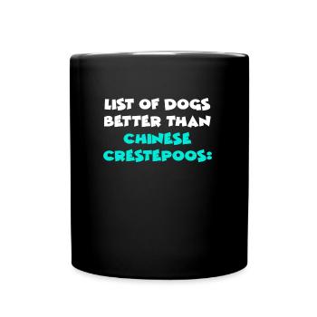 Crestepoos chinois - Mug uni - noir - Devant