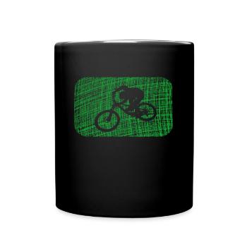 biken MTB bmx downhill - Tasse einfarbig - Schwarz - Vorne