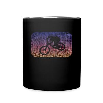 Biken - Tasse einfarbig - Schwarz - Vorne