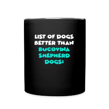Bucovina Shepherd Dogs - Tasse einfarbig - Schwarz - Vorne
