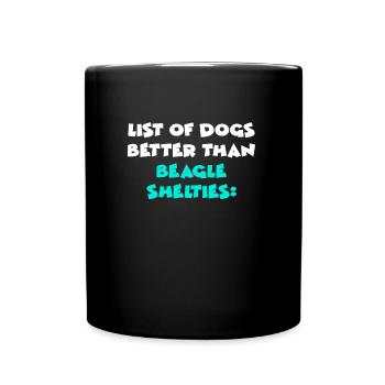 Beagle Shelties - Full Colour Mug - black - Front