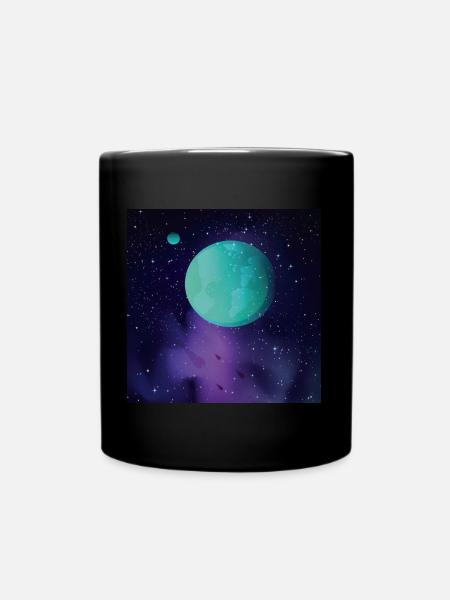 Earth - Tasse einfarbig - Schwarz