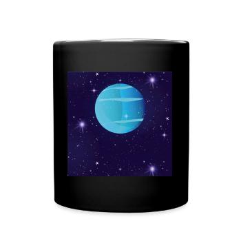 Uranus - Tasse einfarbig - Schwarz - Vorne