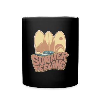 Summer Feeling - Tasse einfarbig - Schwarz - Vorne