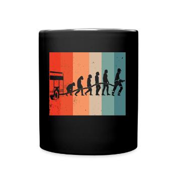 Pompier Pompier, Service d’incendie Evolution - Mug uni - noir - Devant