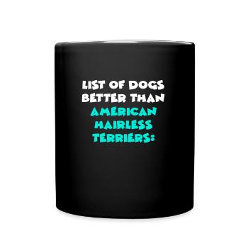 American Hairless Terriers - Full Colour Mug - black - Front
