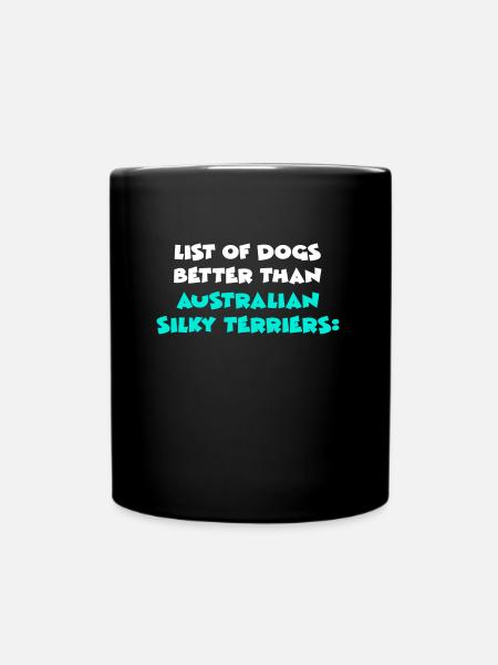 Australian Silky Terriers - Tasse einfarbig - Schwarz