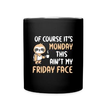 Sloth Monday - Full Colour Mug - black - Front