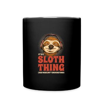 C’est un paresseux drôle de paresseux - Mug uni - noir - Devant