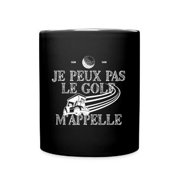 Tee shirt je peux pas j ai golf - Mug uni - noir - Devant