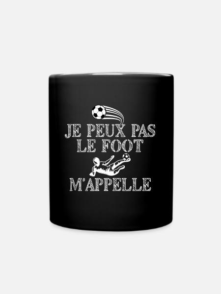 Tee shirt Je peux pas j ai foot - Mug uni - noir