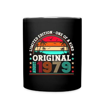 Original August Vintage 1979 Geburtstag Geschenk - Tasse einfarbig - Schwarz - Vorne