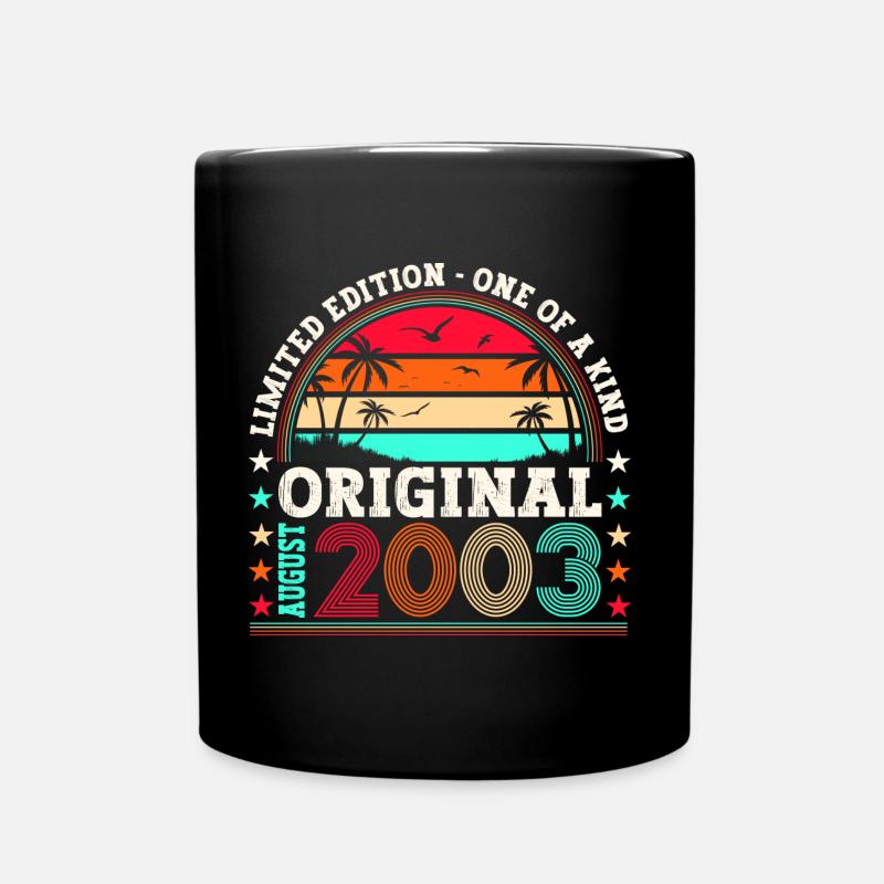 Original August Vintage 2003 Cadeau d’anniversaire - Mug uni - noir