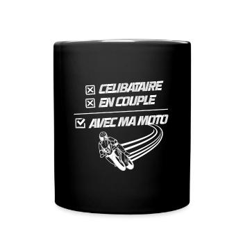 moto humour motard - Mug uni - noir - Devant