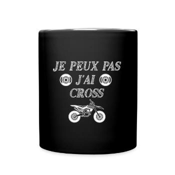 je peux pas j ai cross - Mug uni - noir - Devant