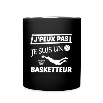 J peux pas j ai basket - Mug uni - noir - Devant