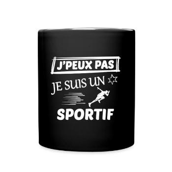 je peux pas j ai sport - Mug uni - noir - Devant