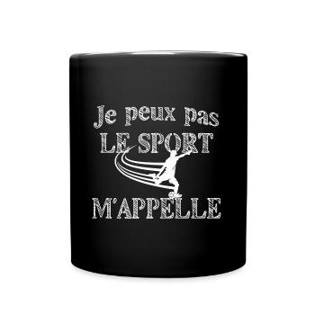 Je peux pas j ai foot - Mug uni - noir - Devant