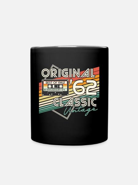 1962 Jahrgang Vintage Retro geburtstag Geschenk - Tasse einfarbig - Schwarz