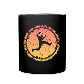 Parkour Läufer Freerunner Retro Freerunning - Tasse einfarbig - Schwarz - Vorne