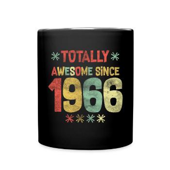 1966 - Happy Birthday - Totally Awesome Since 1966 - Full Colour Mug - black - Front