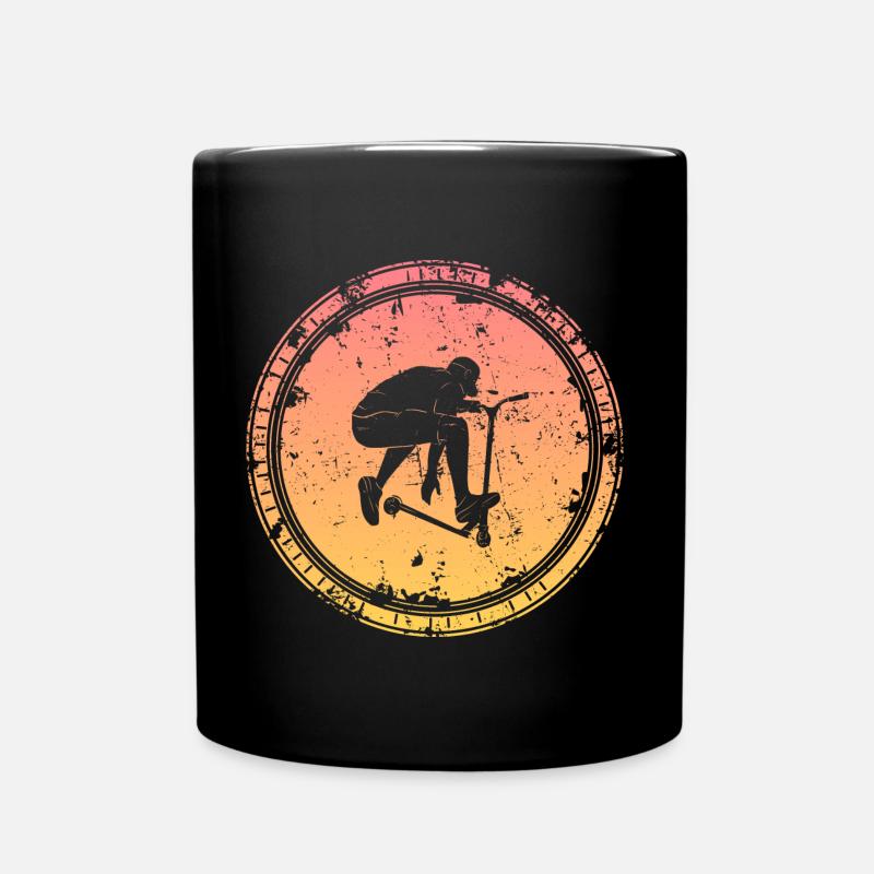 Vintage Stunt Scooter Roller E-Scooter E-Roller - Mug uni - noir