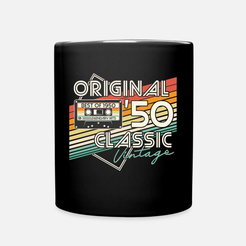1950 Vintage Vintage Retro Cadeau d’anniversaire - Mug uni - noir