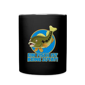Fisch Vegan - Tasse einfarbig - Schwarz - Vorne